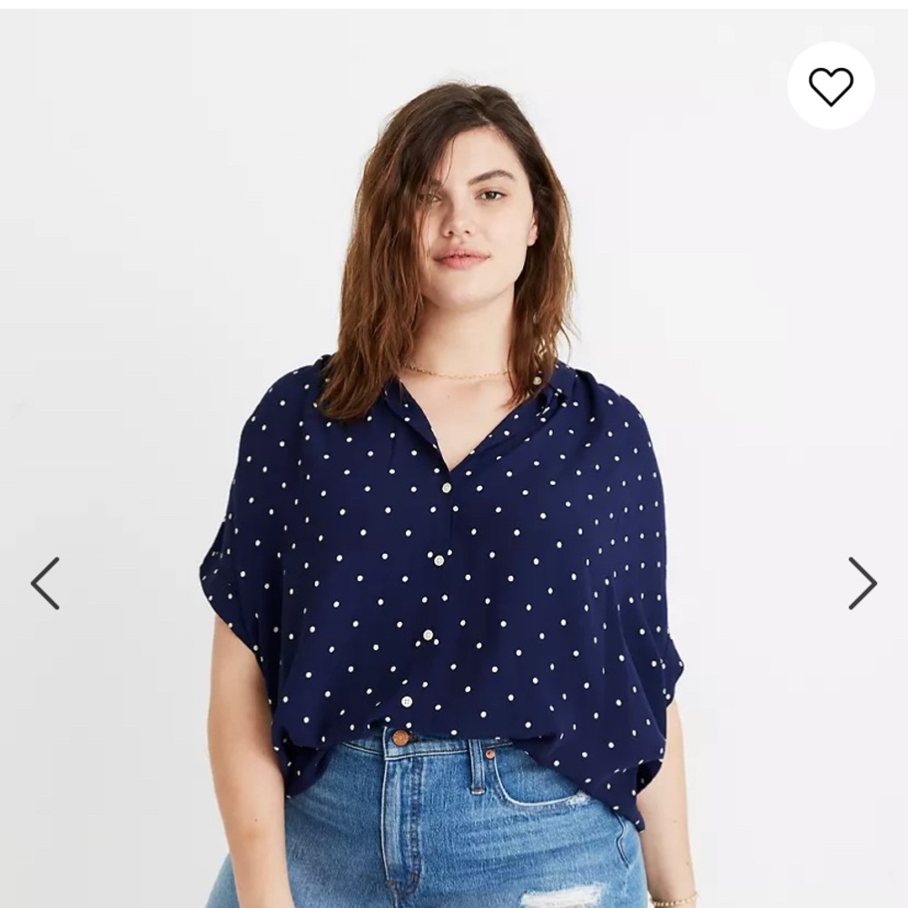 Madewell Central Shirt in Polka Dot